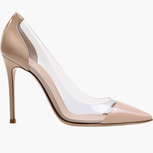 Gianvito Rossi Beige and Clear Heels - Picture 10 of 14